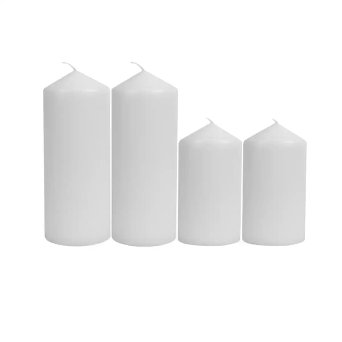 Bild 1 von Laternen-/Kaminkerze, 4er Set, weiß
