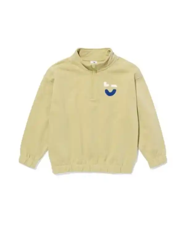 Bild 2 von Kinderpullover mit Reißverschluss grün