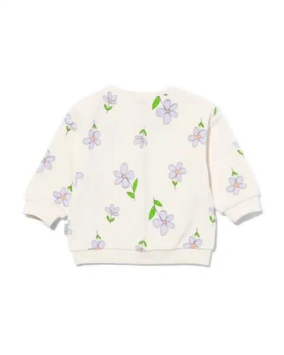 Bild 3 von Sweater für Neugeborene, Samt, Blumen eierschalenfarben
