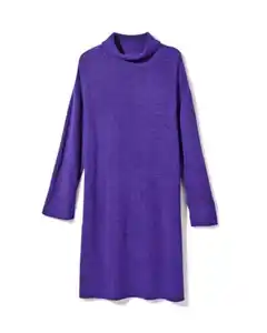 Rollkragenkleid für Damen „Frankie“, Feinstrick blau