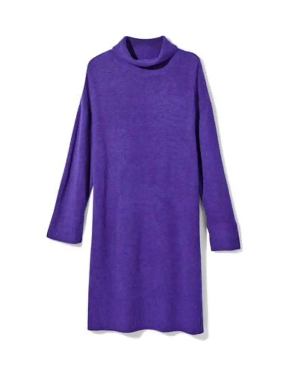 Bild 1 von Rollkragenkleid für Damen „Frankie“, Feinstrick blau