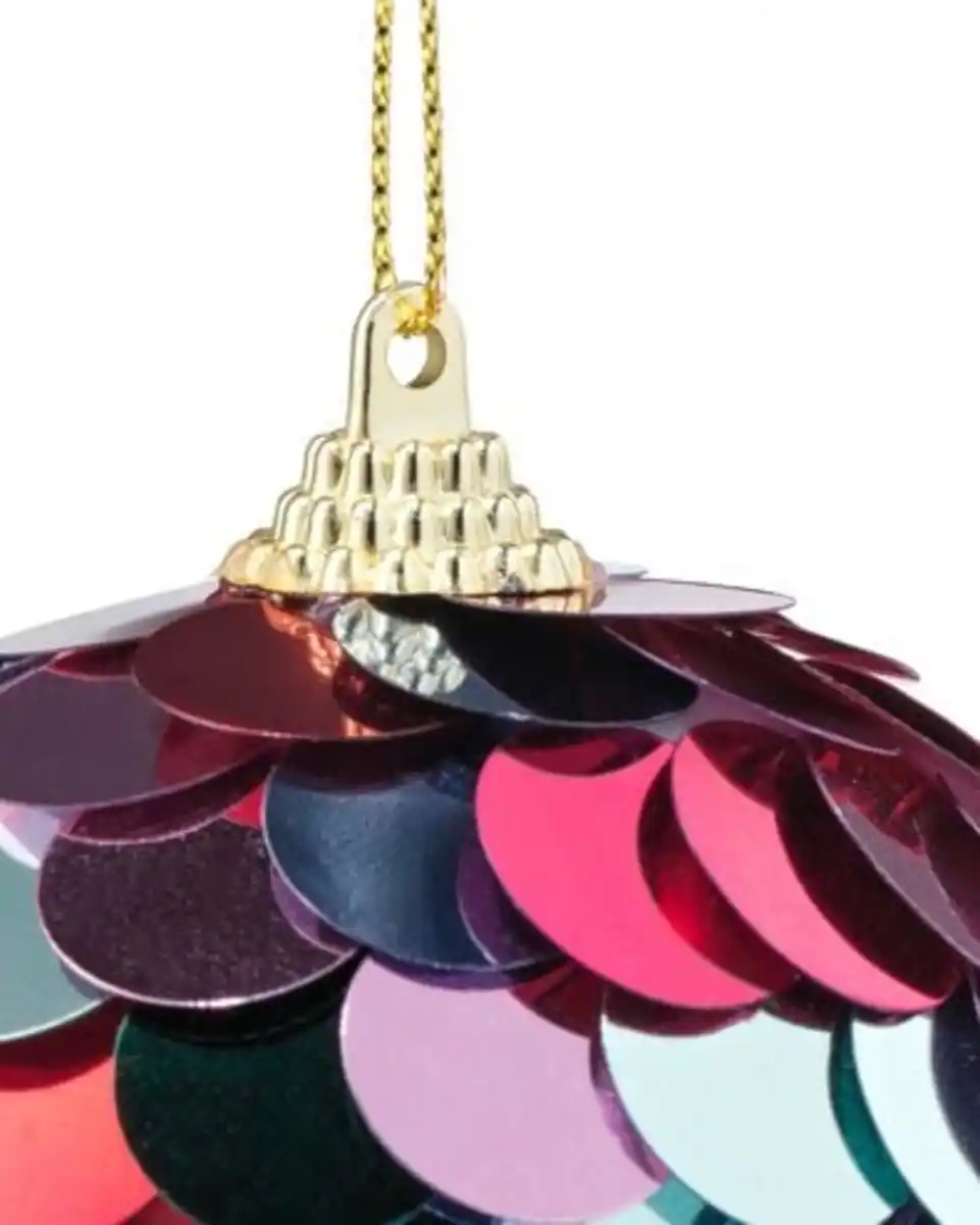 Bild 2 von Pailletten-Weihnachtskugel Mehrfarbig