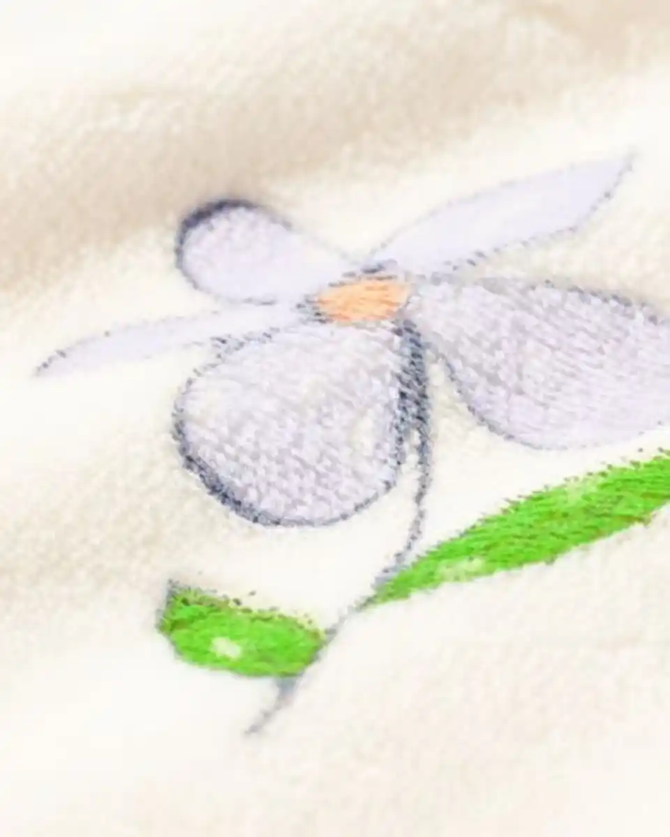 Bild 2 von Sweater für Neugeborene, Samt, Blumen eierschalenfarben