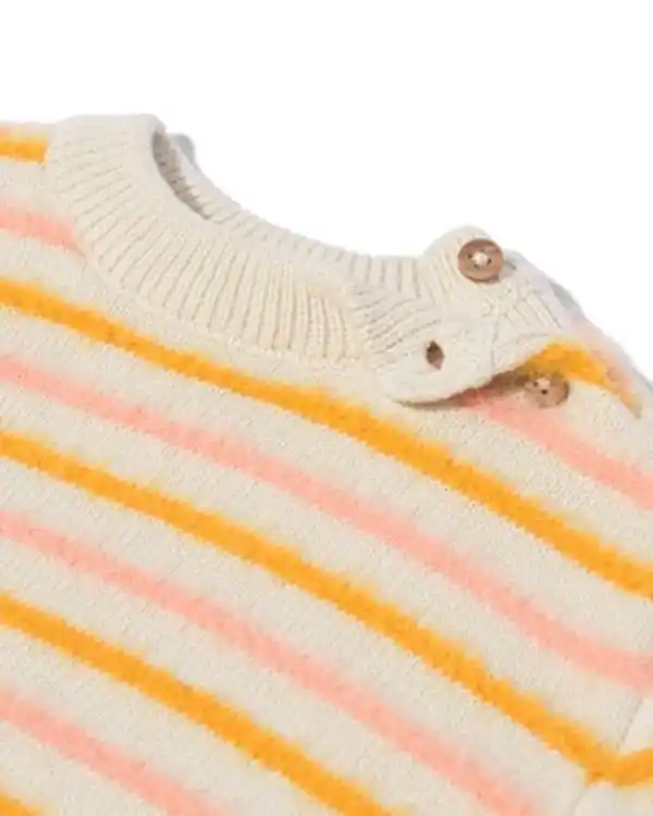 Bild 3 von Baby-Pullover flauschig gestreift ecru