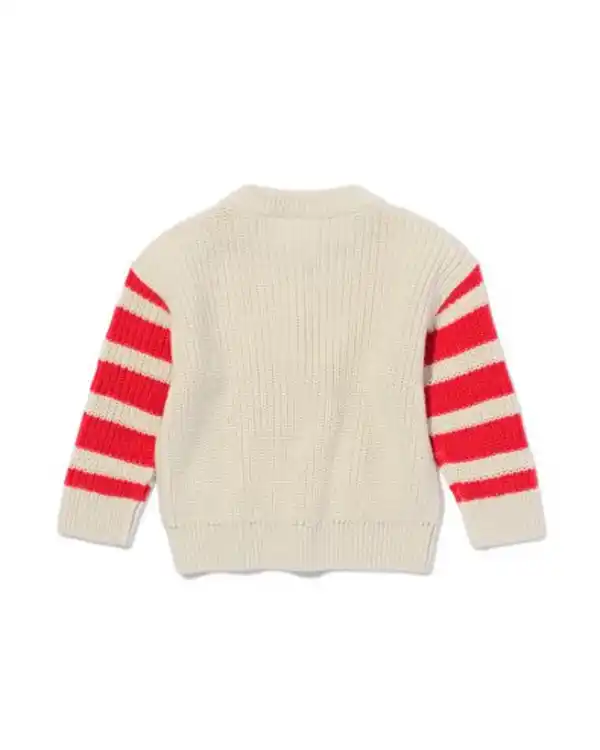 Bild 4 von Strickpullover gestreifter Ärmel ecru