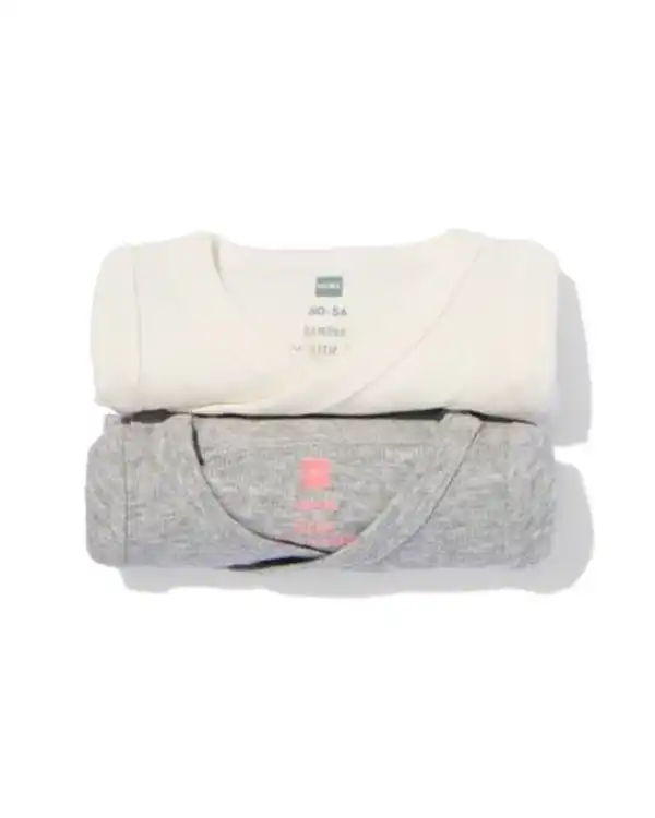 Bild 2 von größenflexibler Newborn-Body, Feinripp, mit Bambus/Elasthan weiß