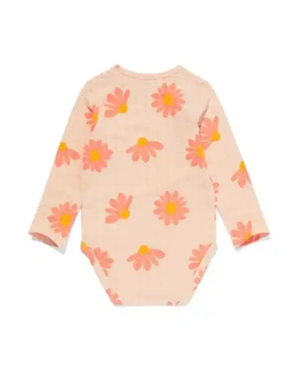 Bild 4 von Strampler aus Bio-Waffelbaumwolle mit Stretch, Blumen rosa