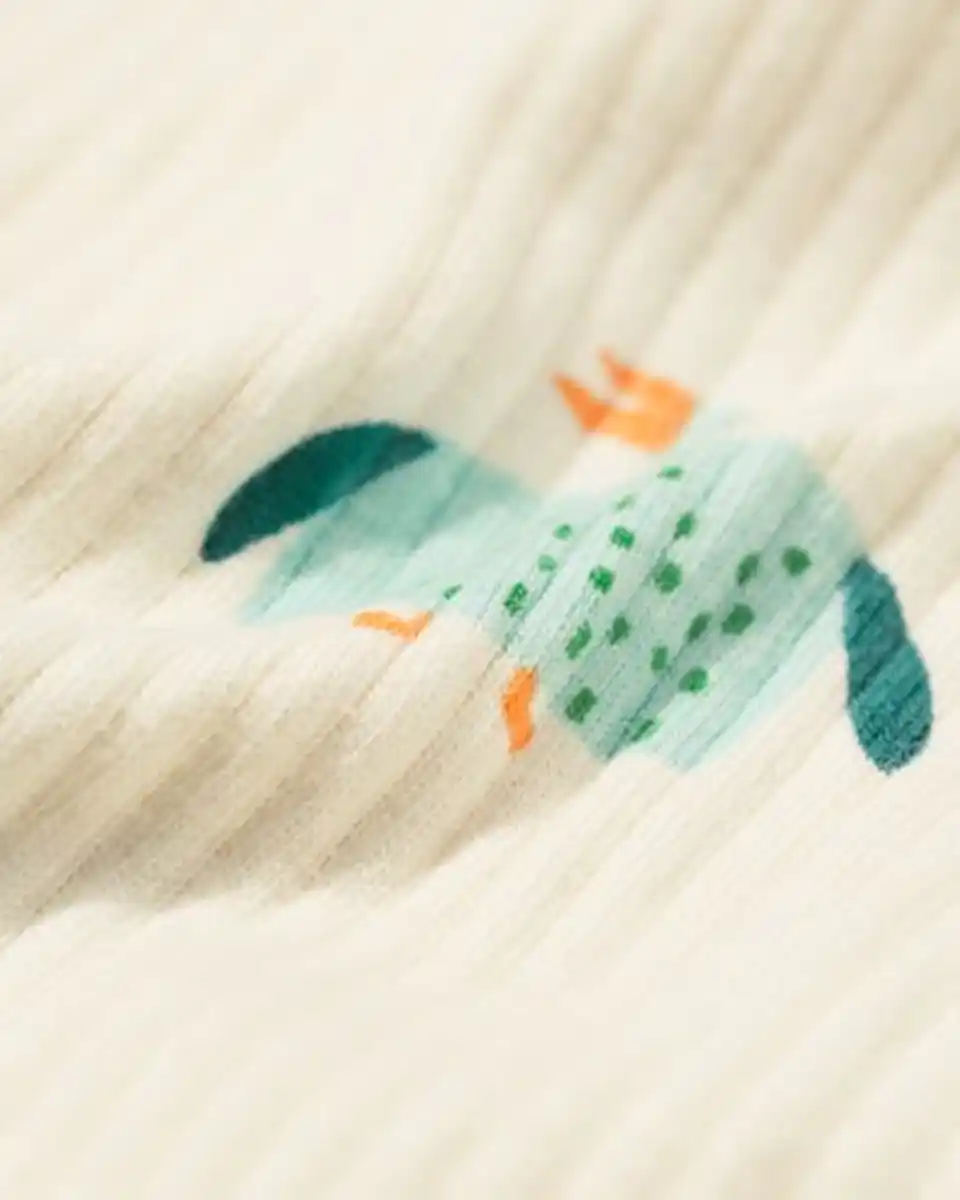 Bild 2 von Pullover für Neugeborene, gerippt mit Gänsen eierschalenfarben