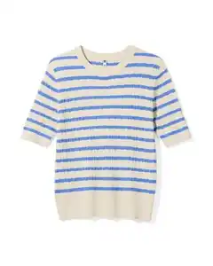 Damen Strickpullover Fally eierschalenfarben