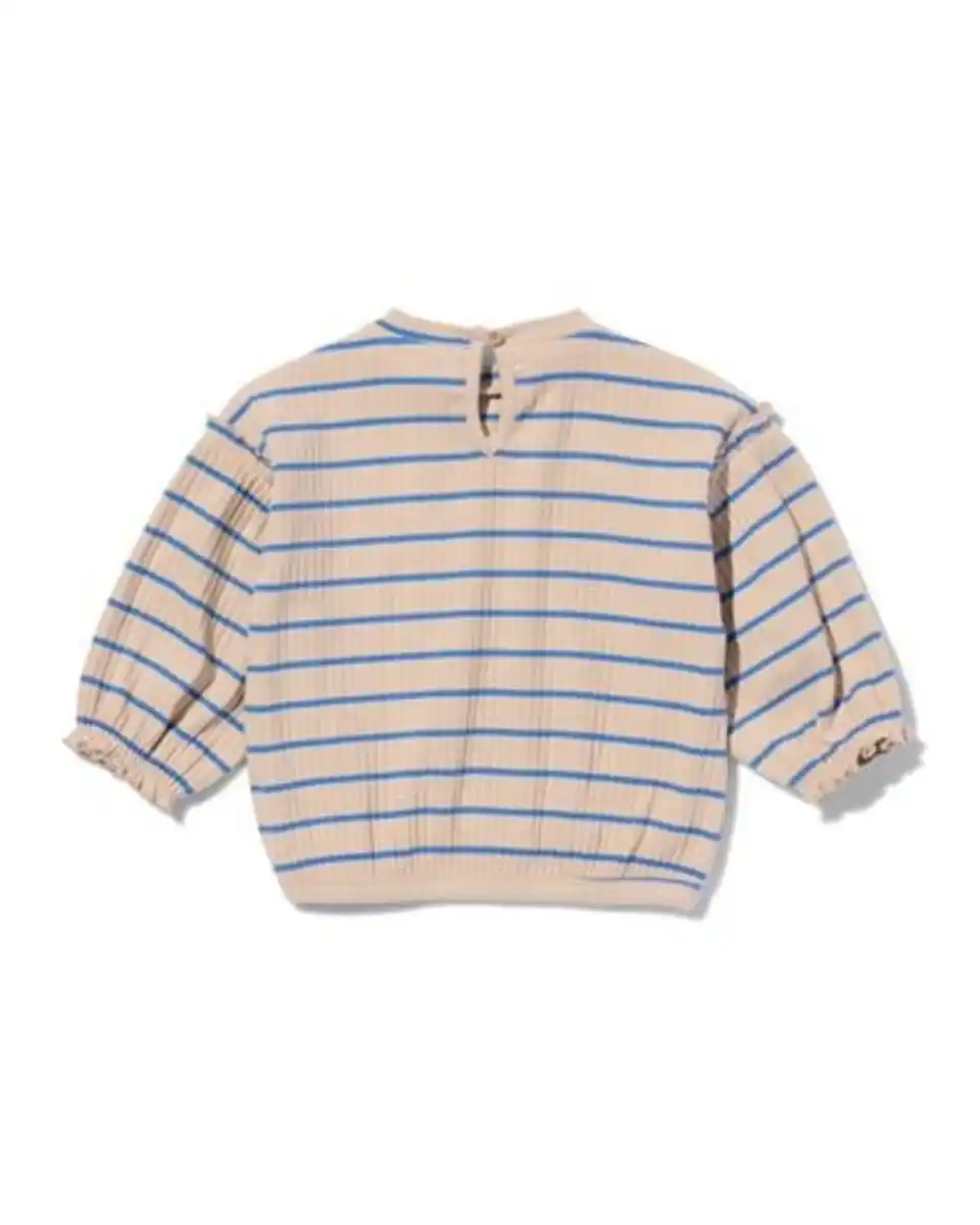 Bild 3 von Babypullover gerippt mit Streifen blau