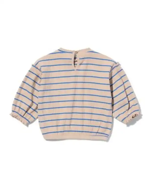 Bild 3 von Babypullover gerippt mit Streifen blau