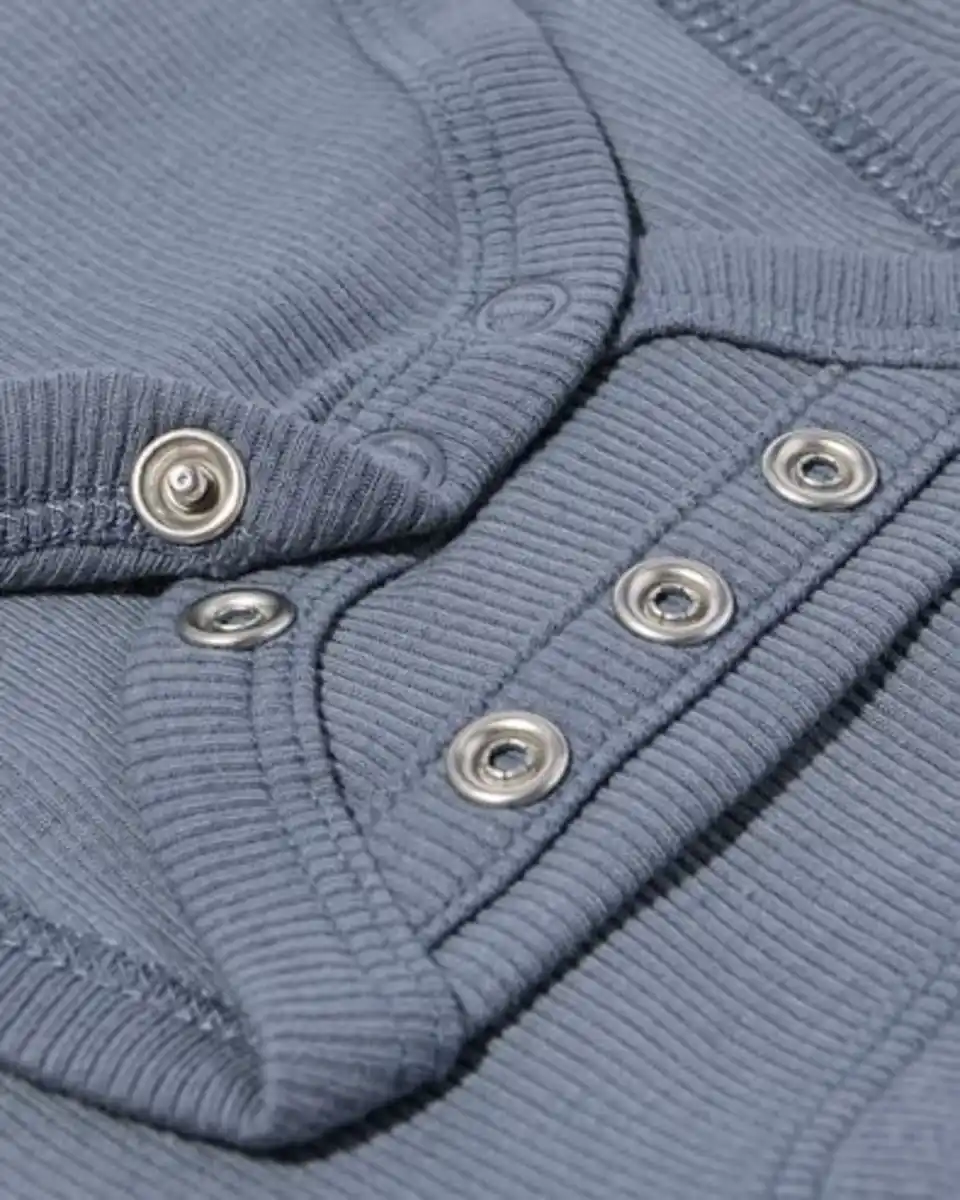 Bild 3 von Miffy-Wickelstrampler zum Mitwachsen mit Rippenstruktur, aus Stretchgewebe grau