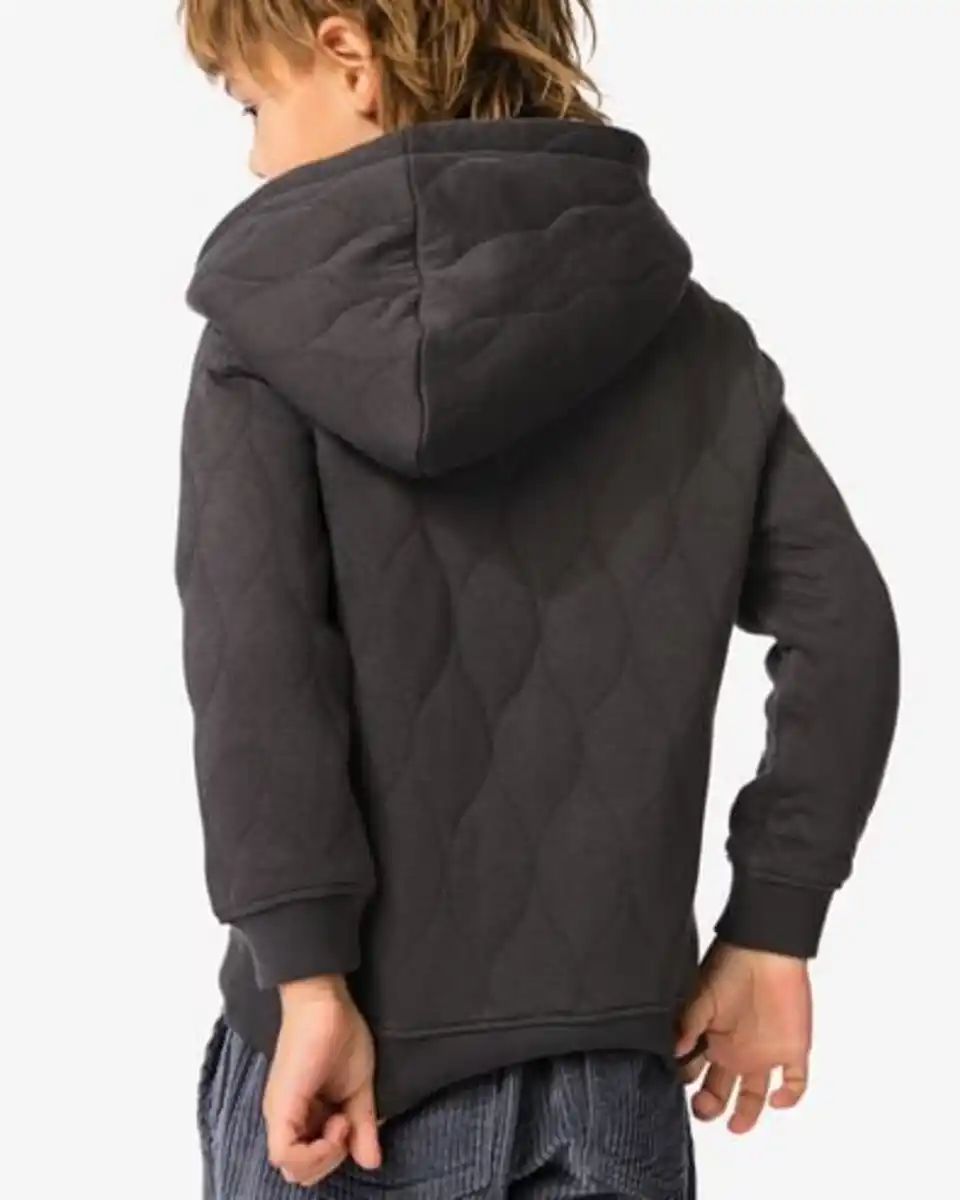 Bild 4 von Gestepptes Kindersweatshirt dunkelgrau