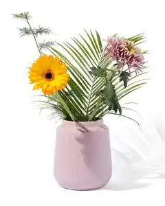 Vase M Keramik lila