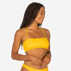 Bikini-Oberteil Bandeau mit herausnehmbaren Formschalen Laura gelb