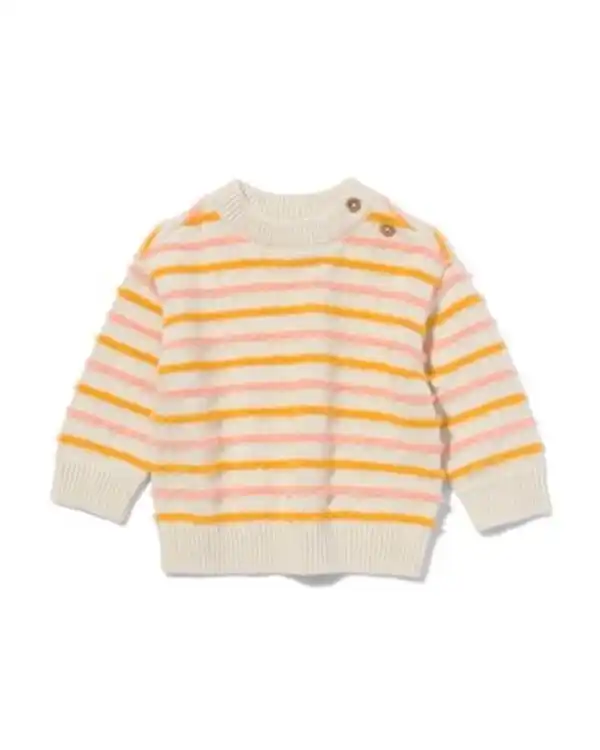 Bild 1 von Baby-Pullover flauschig gestreift ecru