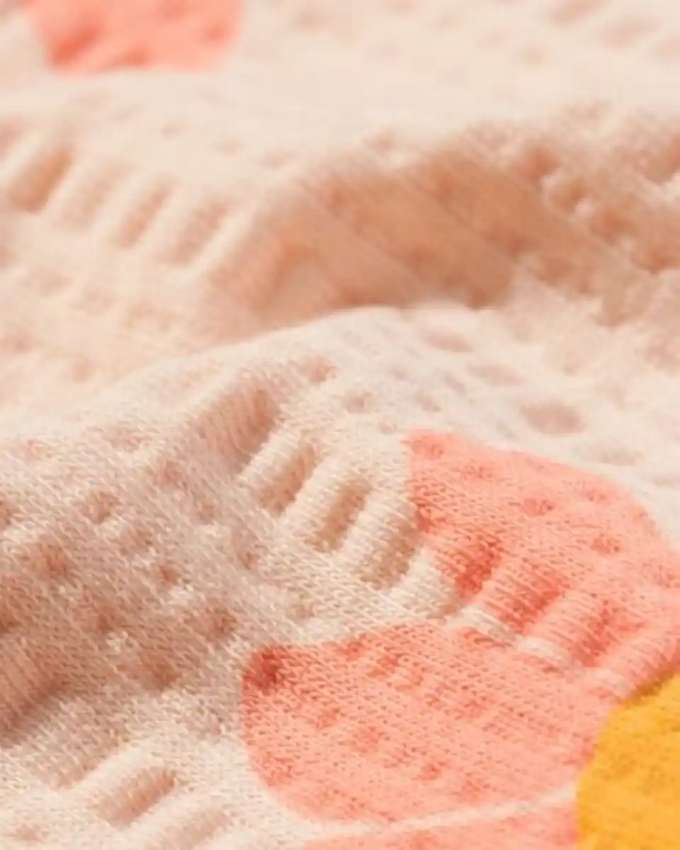 Bild 2 von Strampler aus Bio-Waffelbaumwolle mit Stretch, Blumen rosa