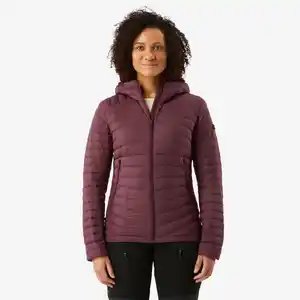 Daunenjacke Damen Kapuze bis -5 °C Trekking - MT100