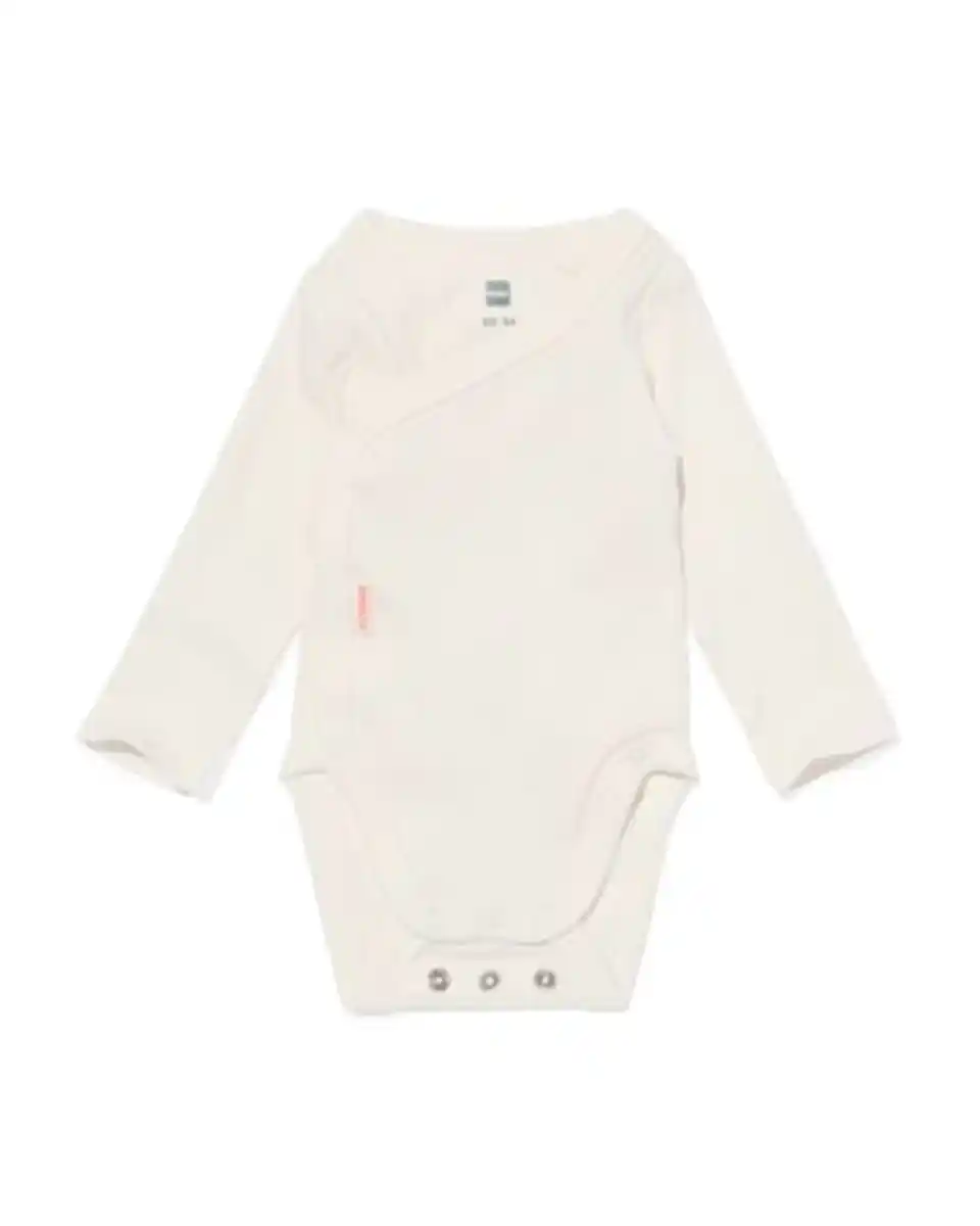 Bild 1 von größenflexibler Newborn-Body, Feinripp, mit Bambus/Elasthan weiß