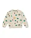 Bild 1 von Kinder-Sweatshirt, oversized, grafischer Druck eierschalenfarben