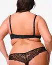 Bild 4 von Damen-String, Mikrofaser, Spitze schwarz