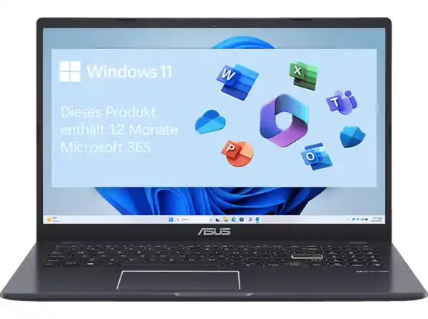 Bild 1 von ASUS Vivobook Go 15 E510MA-EJ592WS, Laptop, mit 15,6 Zoll Display, Intel® Celeron®,N4020 Prozessor, 4 GB RAM, 128 eMMC, UHD 600, Blau, Windows 11 Home S-Modus (64 Bit), Blau