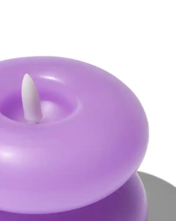 Bild 2 von LED-Formkerze, Kerzenwachs, Ø 10 x 7.5 cm, violett