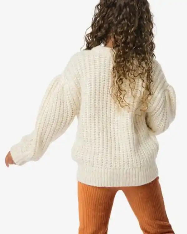 Bild 4 von Kinderpullover mit Wollanteil eierschalenfarben