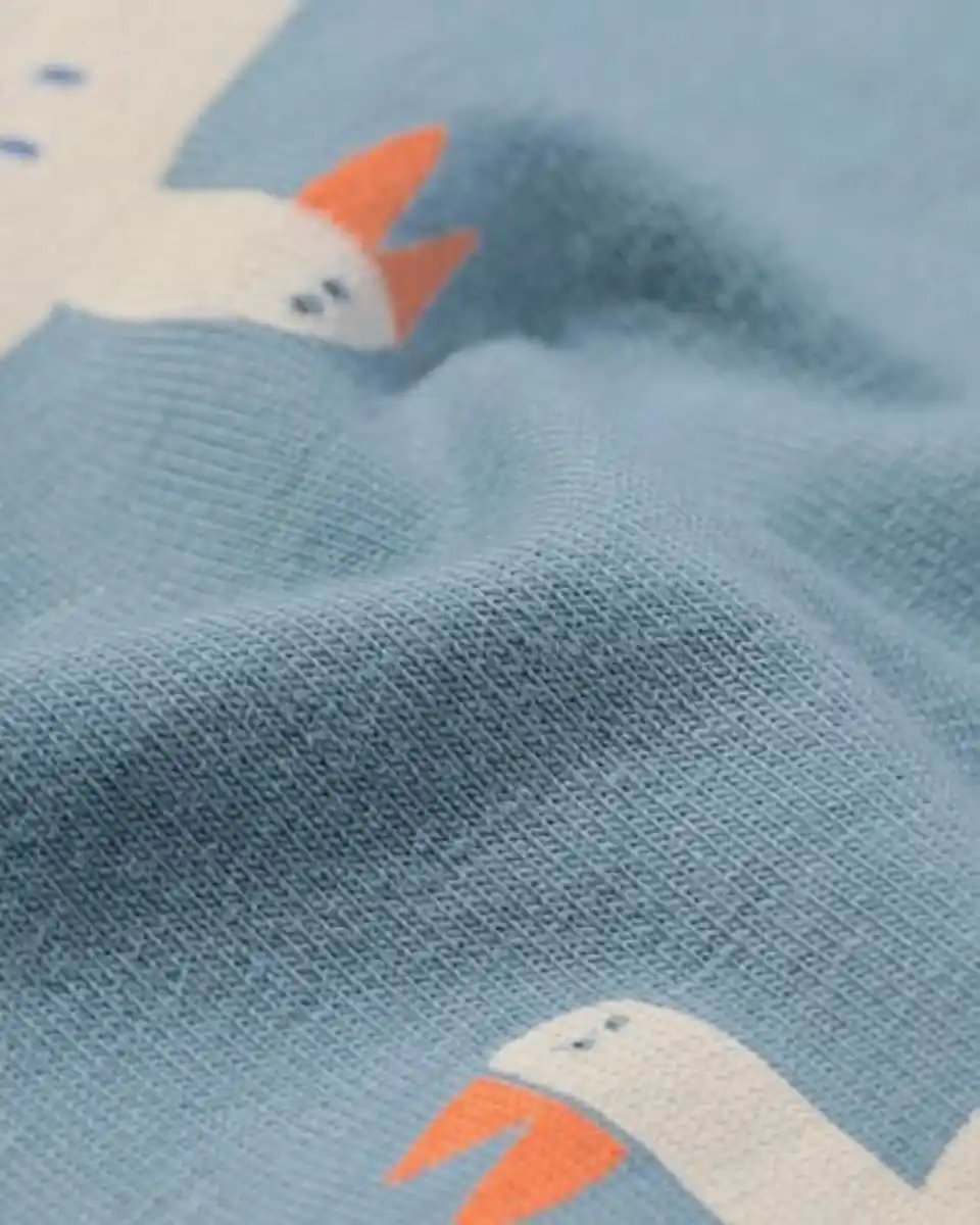 Bild 2 von Strampler aus Bio-Baumwolle mit Stretch, Gänse blau