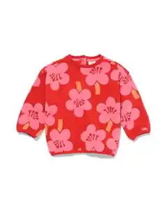 Baby Sweater Blumen rot