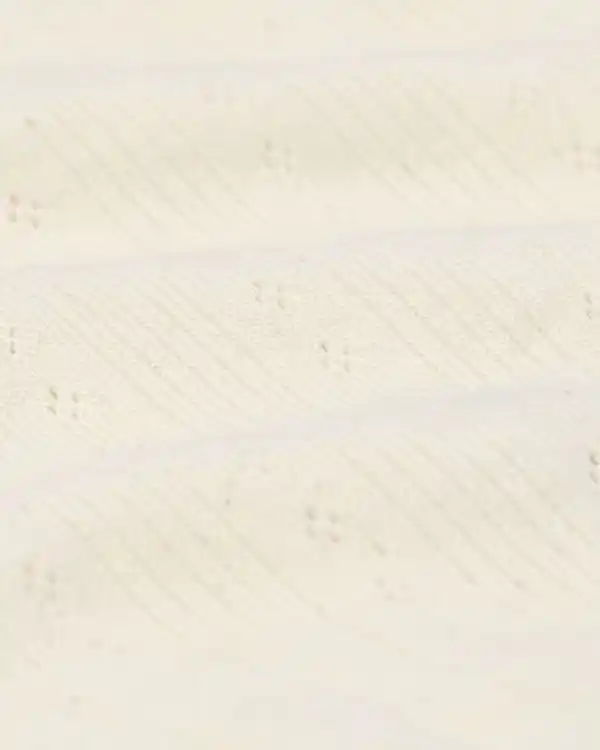 Bild 3 von größenflexibler Newborn-Wickelbody, Feinripp, Ajourmuster, Elasthan ecru