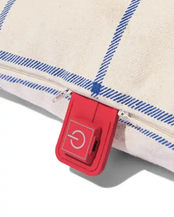 Bild 3 von Kissenbezug 50x50, Karo, Natur-Blau