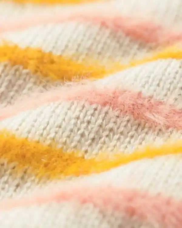 Bild 2 von Baby-Pullover flauschig gestreift ecru