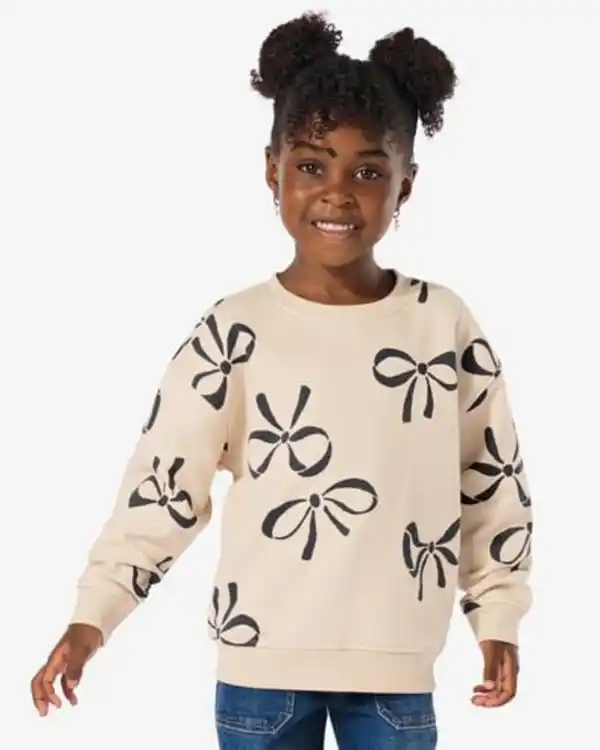 Bild 1 von Oversized-Kinder-Sweater, Schleifen eierschalenfarben