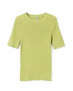 Damenpullover aus Rippenstrick grün