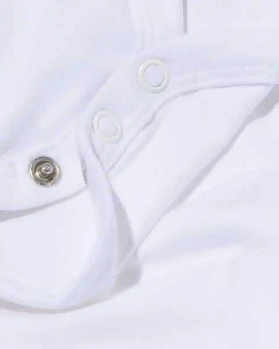 Bild 2 von Überschlag-Bodys - Bio-Baumwollstretch - 2 Stück weiß