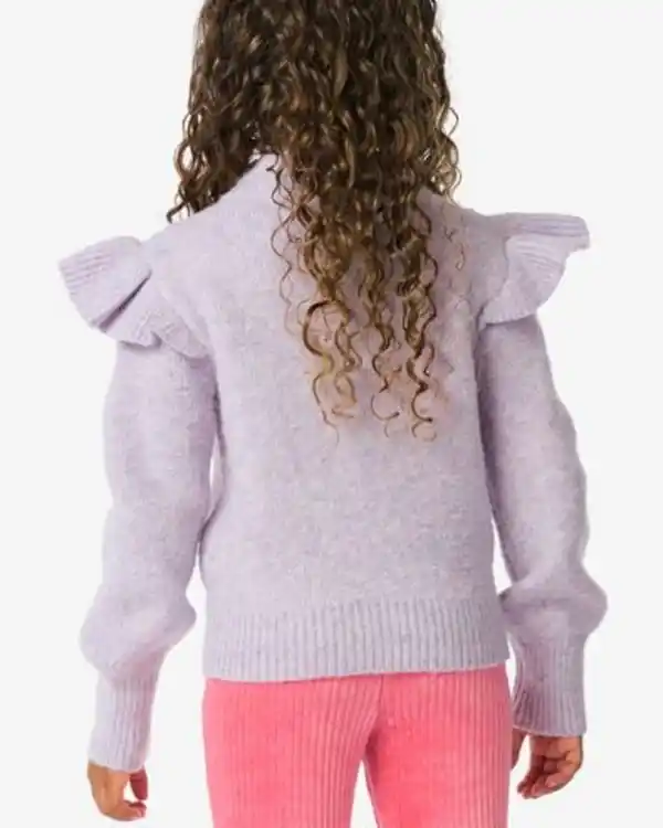 Bild 4 von Kinder-Strickpullover violett