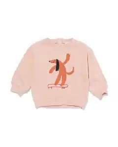 Baby-Pullover Hund altrosa