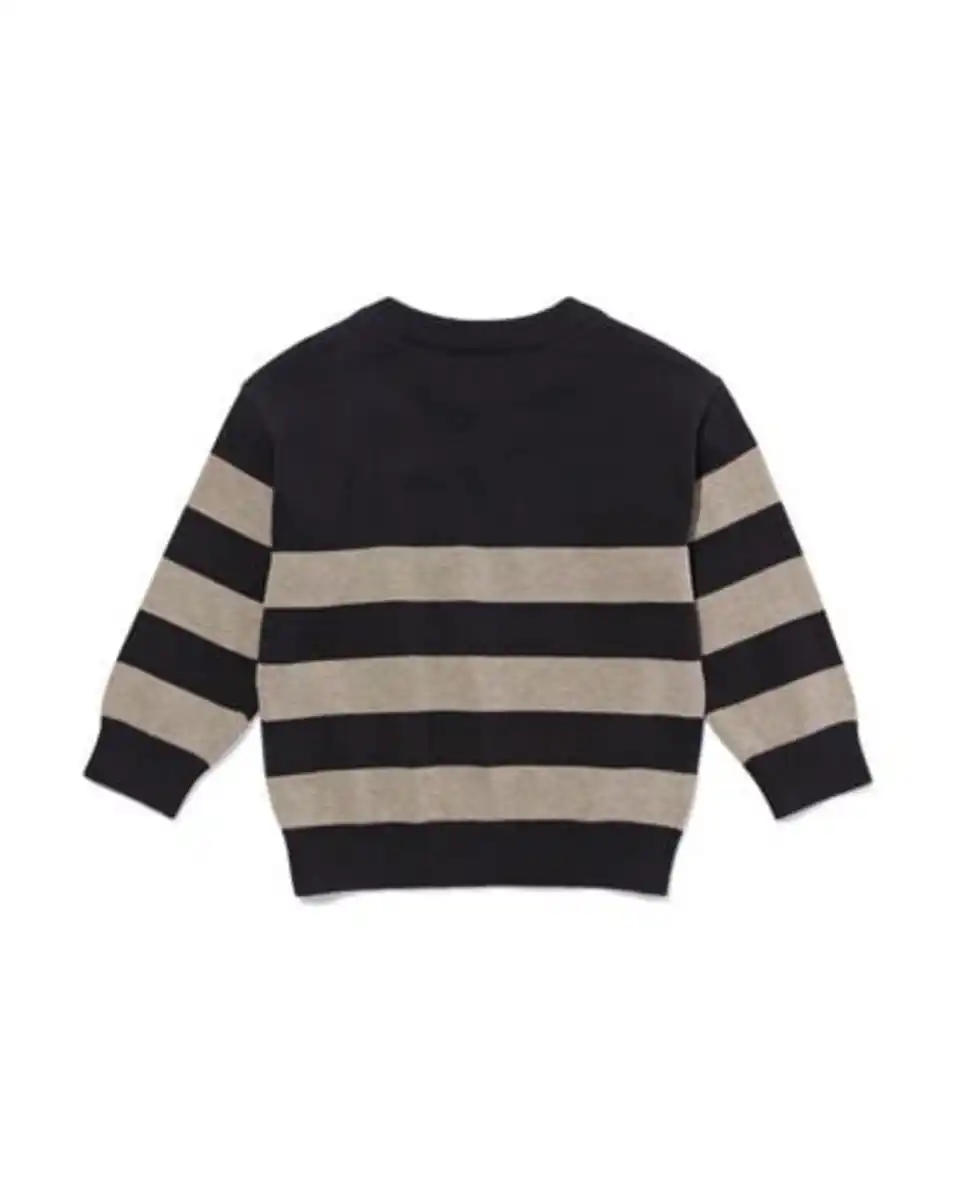 Bild 4 von Kinderpullover gestreift sandfarben
