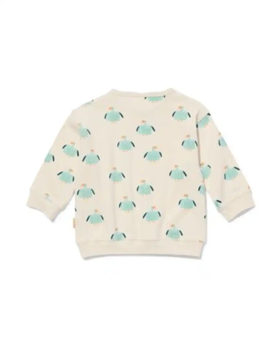 Bild 4 von Pullover für Neugeborene, gerippt mit Gänsen eierschalenfarben