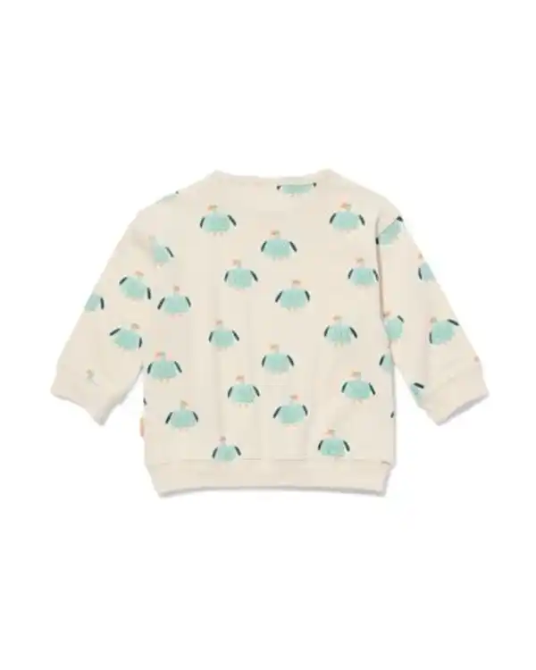 Bild 4 von Pullover für Neugeborene, gerippt mit Gänsen eierschalenfarben