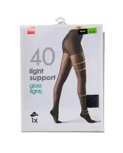 glänzende Strumpfhose, Light Support, 40 Denier schwarz