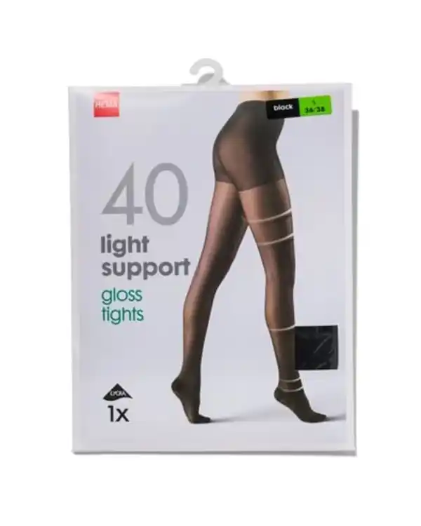 Bild 1 von glänzende Strumpfhose, Light Support, 40 Denier schwarz