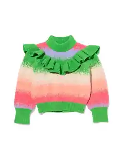 Kinderpullover, Strick, Farbverlauf bunt