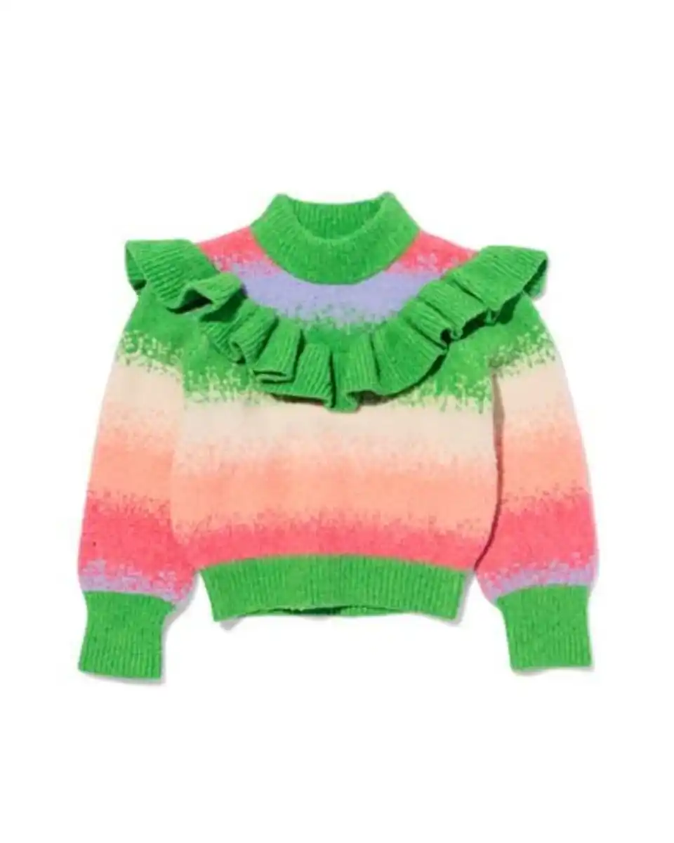 Bild 2 von Kinderpullover, Strick, Farbverlauf bunt