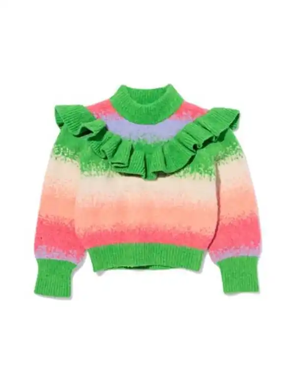 Bild 2 von Kinderpullover, Strick, Farbverlauf bunt