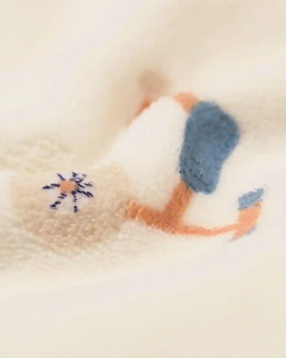 Bild 2 von Sweater für Neugeborene, Samt, Fahrräder eierschalenfarben