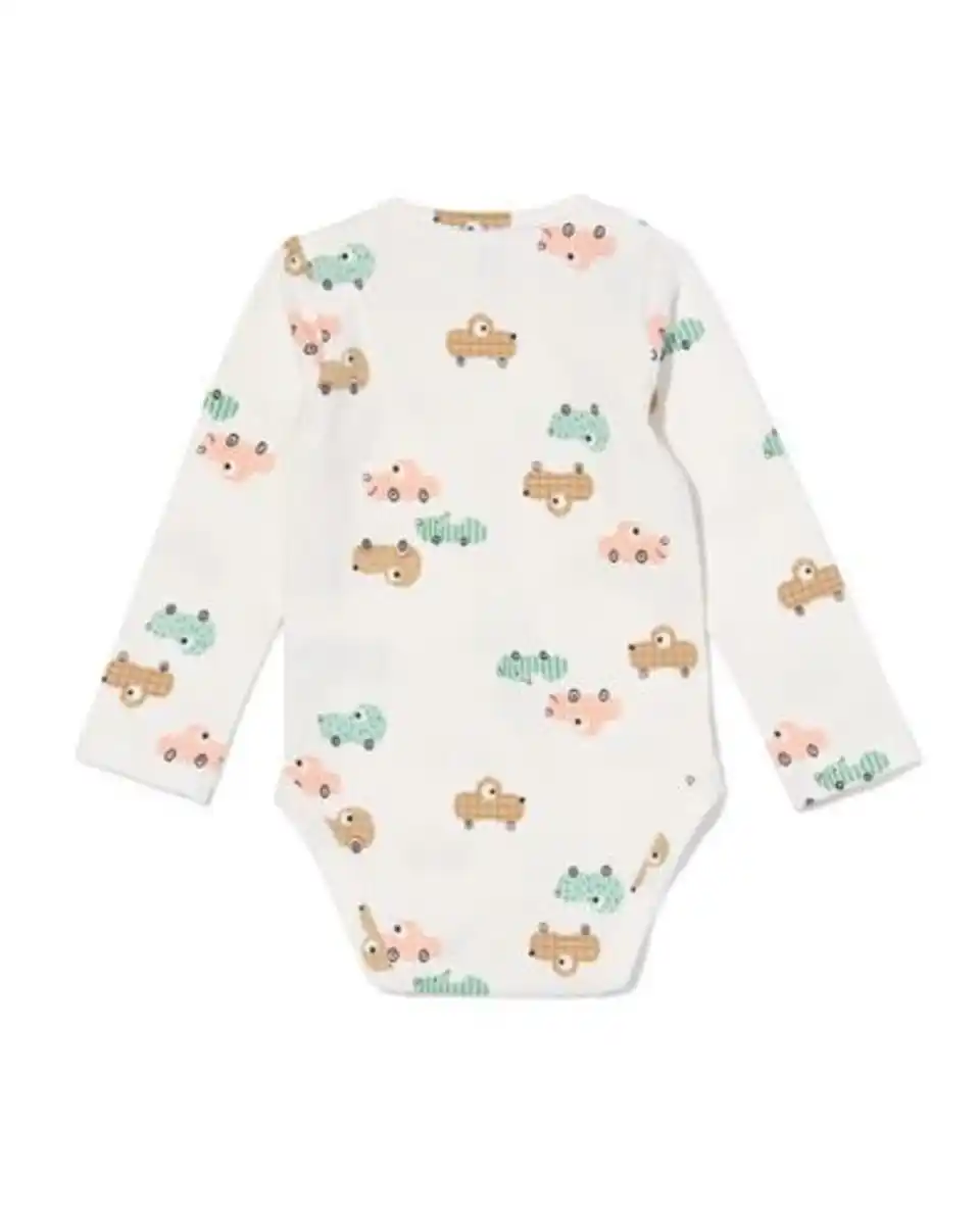 Bild 4 von Strampler aus Bio-Waffelbaumwolle mit Stretch, Auto eierschalenfarben