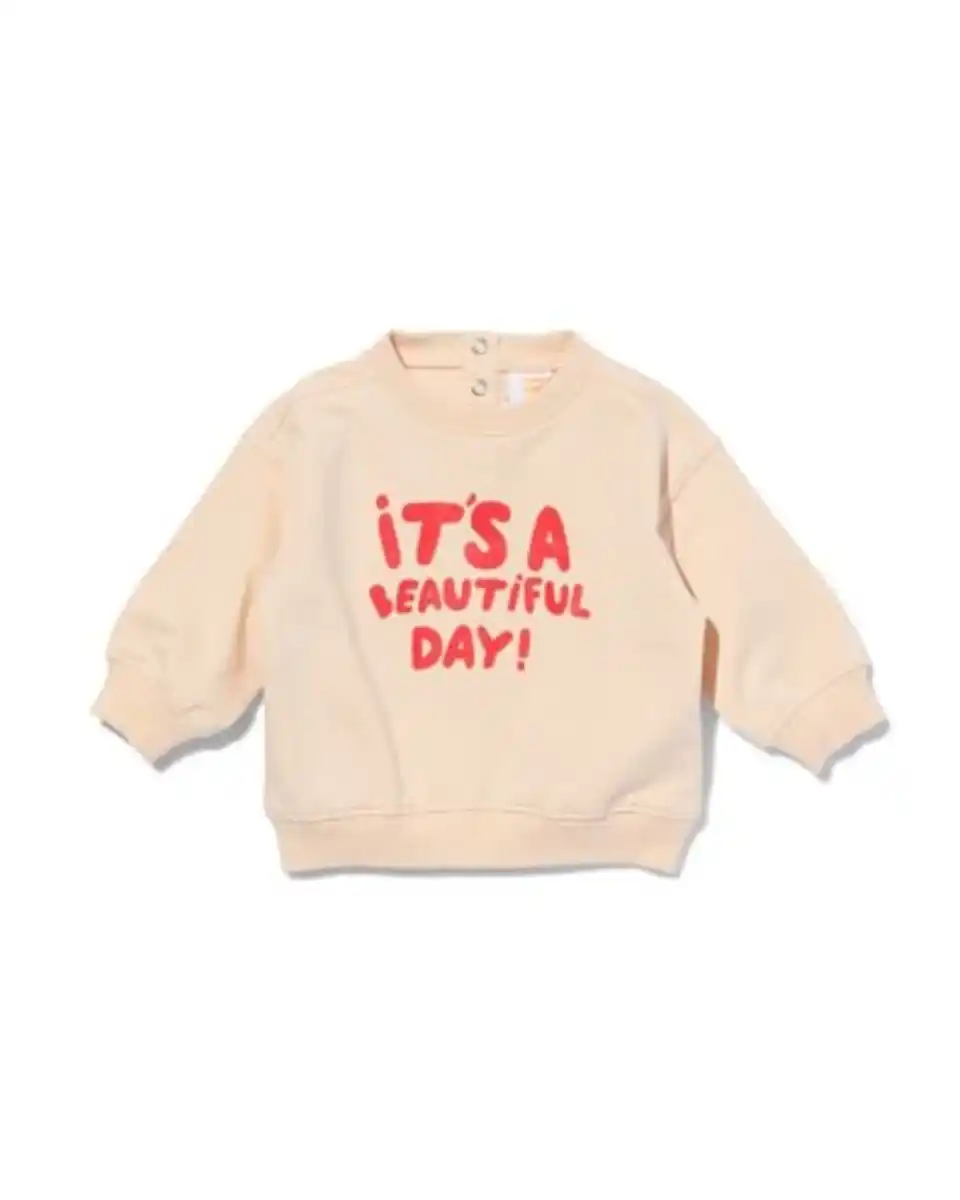 Bild 1 von Babypullover Sweatstoff Beautiful Day pfirsich