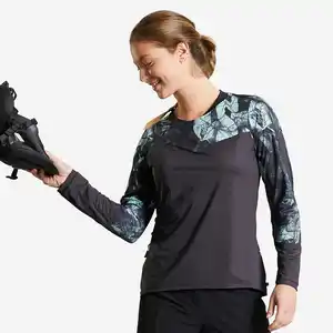 Damen langarm MTB Radtrikot – Expl 500 schwarz/grün